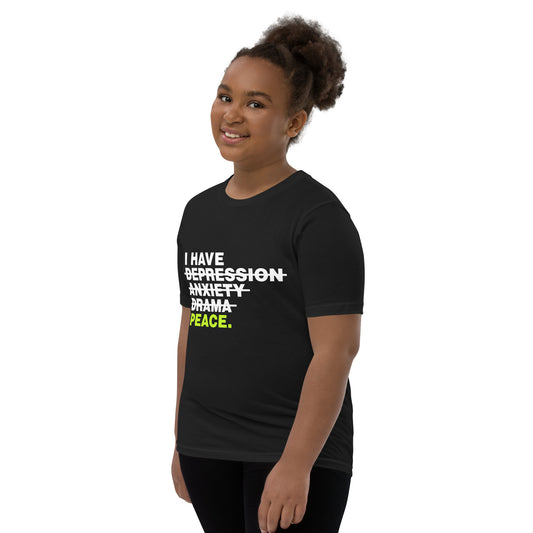 kids Christian t shirt with I Have Peace faith message