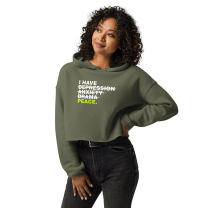 faith inspired cropped hoodie reminding believers of God's peace