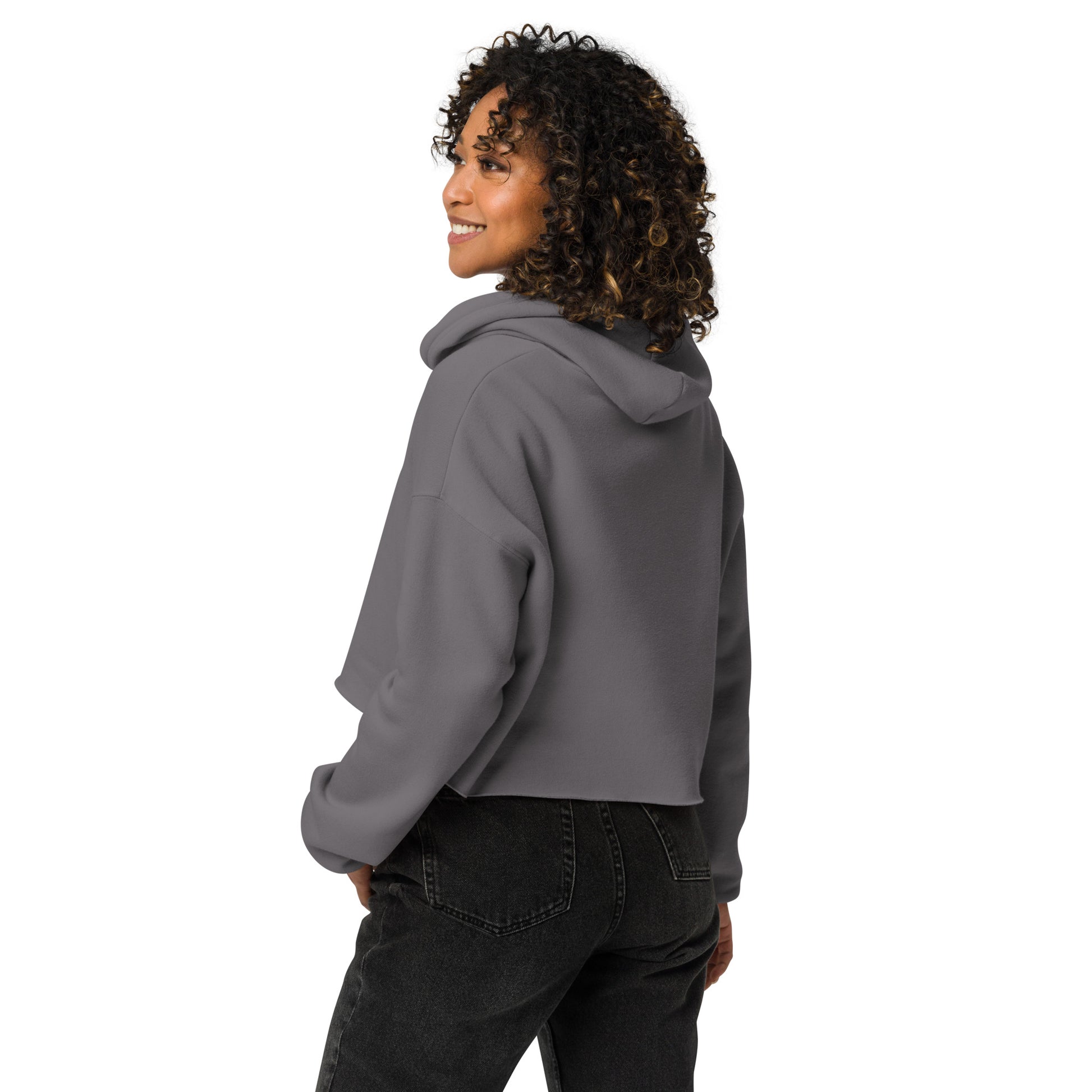 trendy Christian cropped hoodie with peace message
