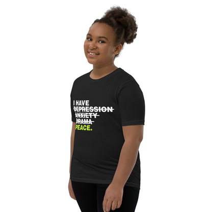 kids Christian t shirt with I Have Peace faith message